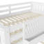 Grands lits multifonctionnels peu encombrants, conception moderne en bois de pin blanc