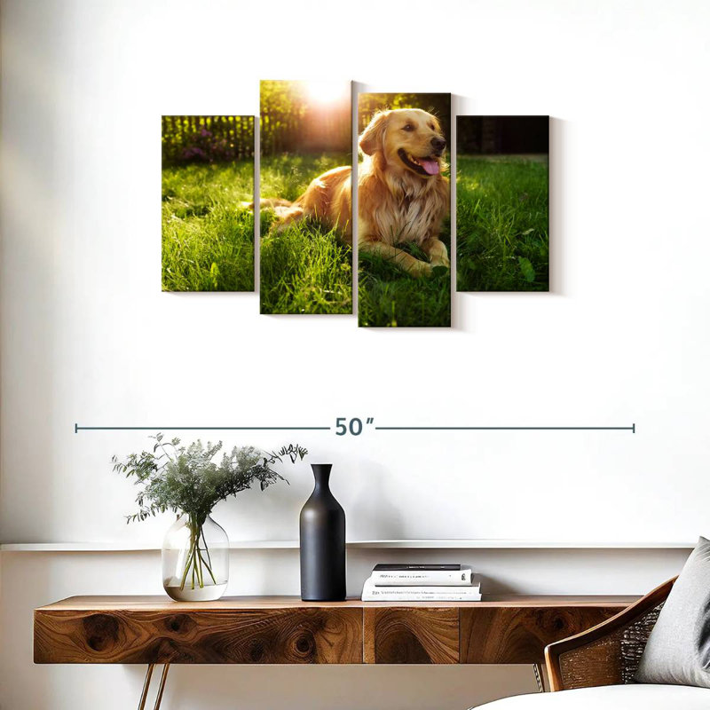 Sunny Golden Retriever, H 22 po x l 36 po