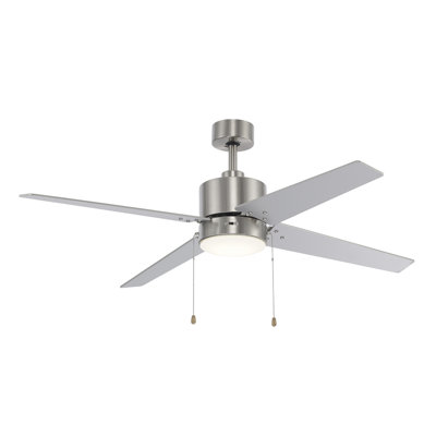 Ventilateur de plafond en nickel brossé 52 po Ronan