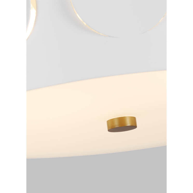 Plafonnier encastré 2 lumières 13,1 po Dottie, Bronze brillant