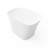 51" Deep Soaking Solid Surface Freestanding Bathtub with Integrated Ergonomic Seat