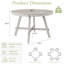 Ensemble de table de salle à manger en bois massif pour 6 personnes, ensemble de table de cuisine de ferme avec chaises, ensemble de table de salle à manger 7 pièces pour la cuisine du salon