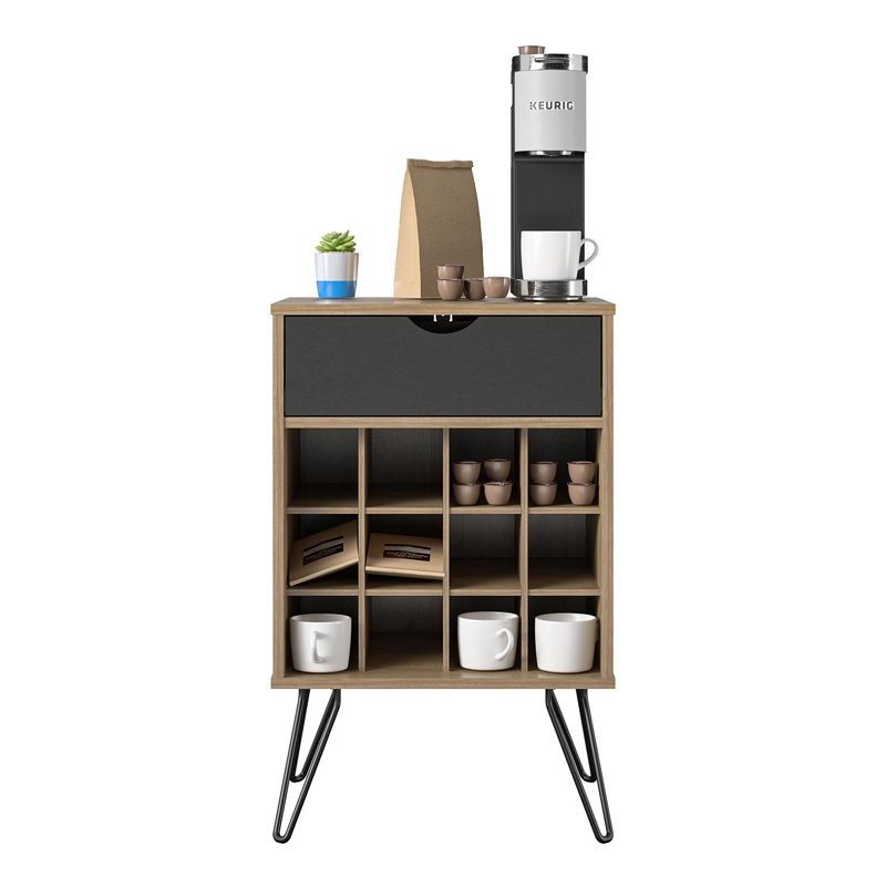 Fey 51.6 cm Mini Bar Cabinet, Natural
