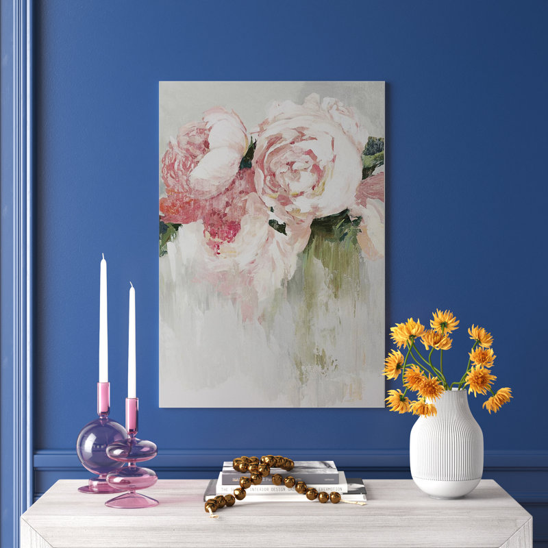 Peonies by Asia Jensen - Print on Canvas, 30.48 cm H x 45.72 cm W, No Frame
