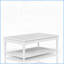 Table basse blanche transitionnelle décontractée avec 2 tiroirs de rangement Roulettes - solution de rangement de salon facile à déplacer