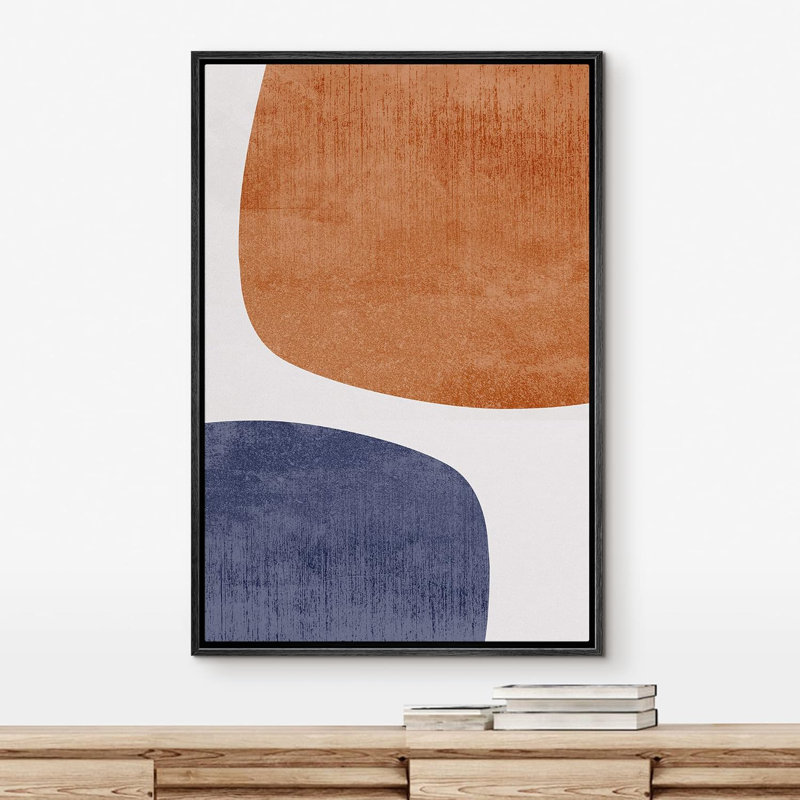 Illustration de style abstrait Mid-Century, Noir, H 24 po x l 16 po