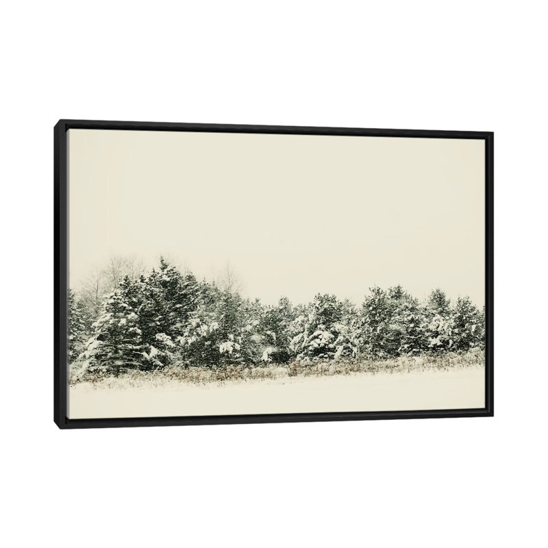 « winter shades i », impression, H 18 po x l 26 po x P 1,5 po, Toile avec cadre noir, Pas de tapis