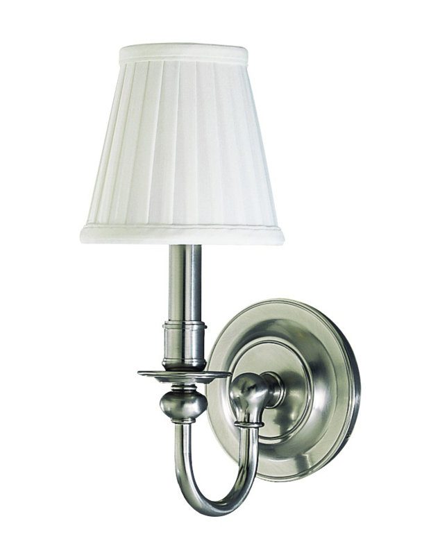 Newport 1 - Light Armed Sconce, Satin Nickel