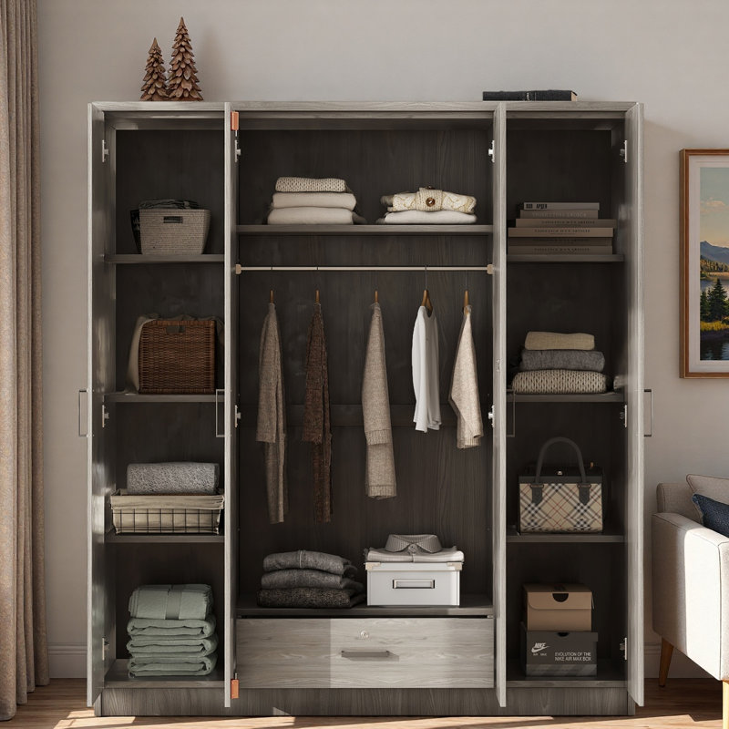 Armoire 4 portes avec 1 tiroir