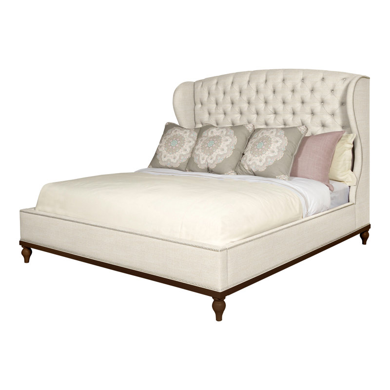 Emma Queen Upholstered Panel Bed, Navajo, Yes, Tommy Flax