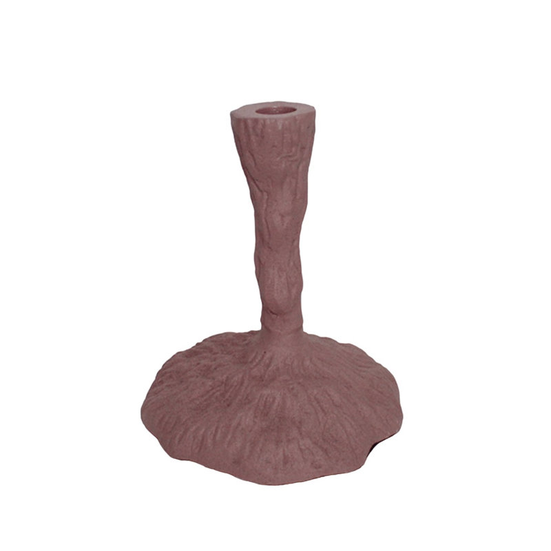 Bougeoir de table en aluminium, Noir, H 7,3 po x l 6,3 po x P 6,3 po