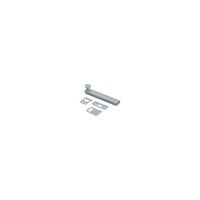 Brass Latch/Catch/Bolt, Brushed Nickel, 1.9375" H x 4" W x 1.5625" D