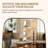 Modern Oblong Oval Bathroom Vanity Mirror | Stainless Steel Frame-1989191394-1999991969