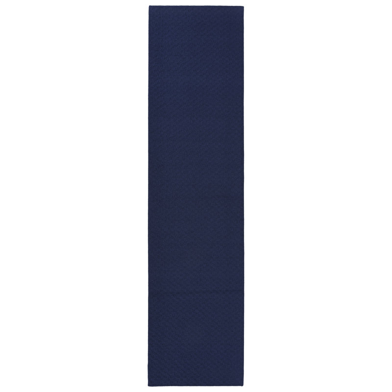 Ebern Designs Nagy Area Rug Navy, Runner 3' x 12'