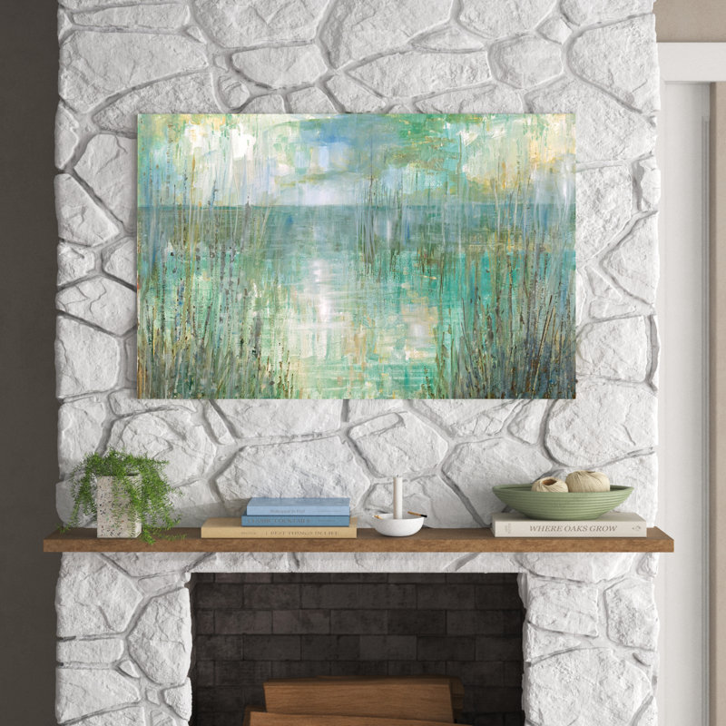 Morning Reflection by Ruane Manning - Painting on Canvas, 30.48 cm H x 45.72 cm W, Wrapped Canvas