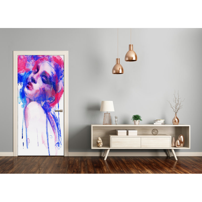 Abstraction Woman Door Decal