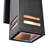 Breshawna Aluminum Matte Black Outdoor Armed Sconce