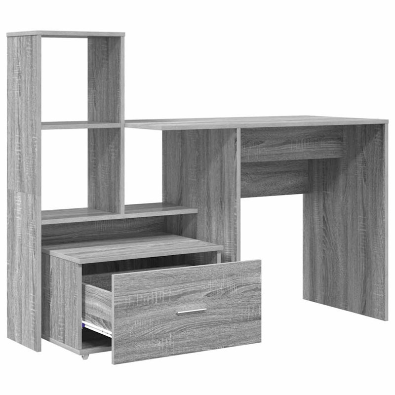 Desk 131.5 X 50 X 106.5 Cm Engineered Wood, Grey Sonoma