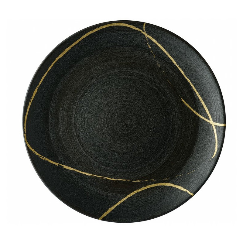 Sketch Handmade Bone China Salad/Dessert Plate, Charcoal