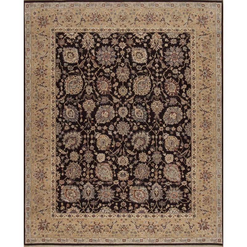 Cote D’Azure Hand Knotted Wool Area Rug, Rectangle 4' x 6'
