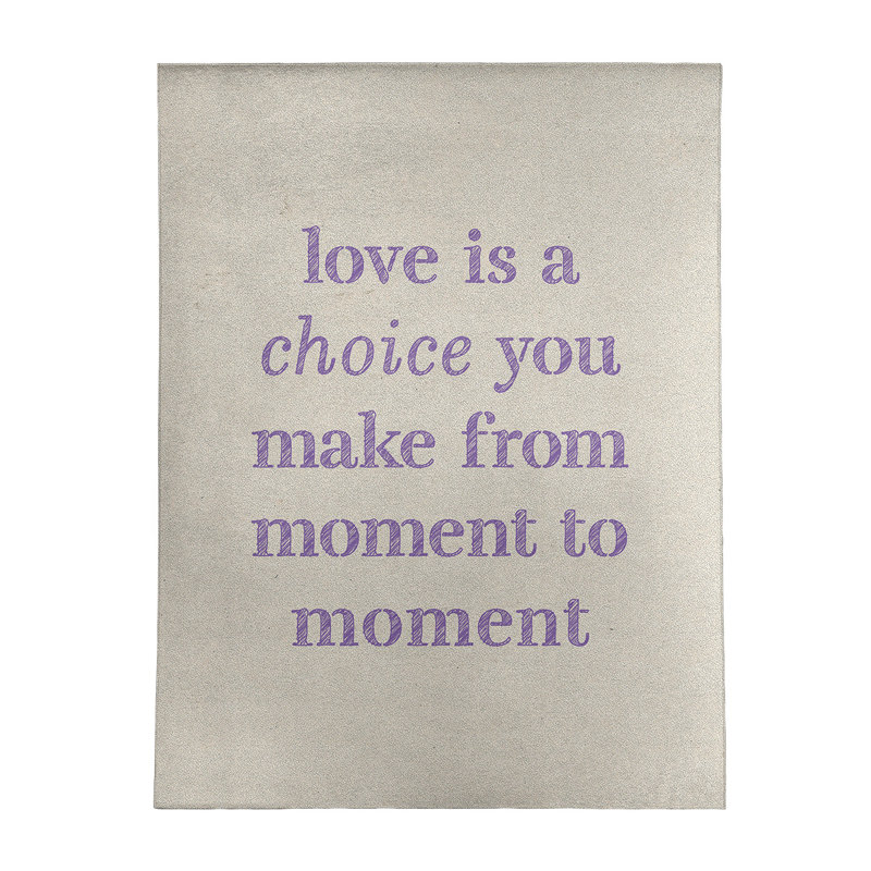 Tapis de l’amour manuscrit est un en poly-chenille choice quote, Rectangle 9 pi x 12 pi