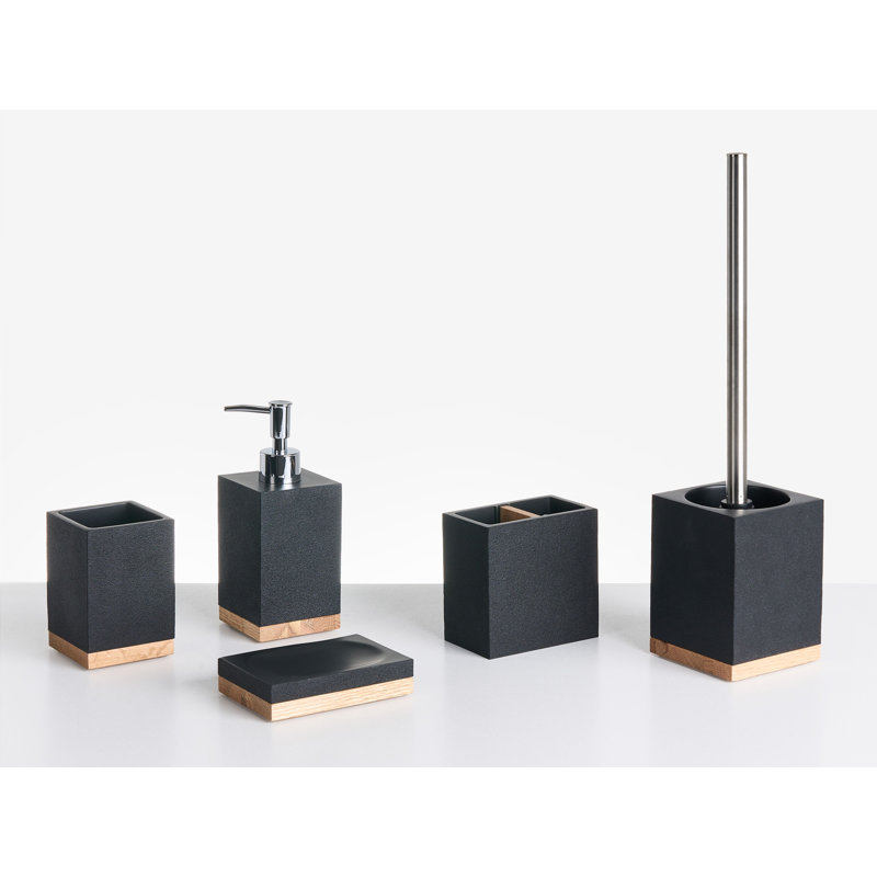 Bathroom Accessory Set, Black