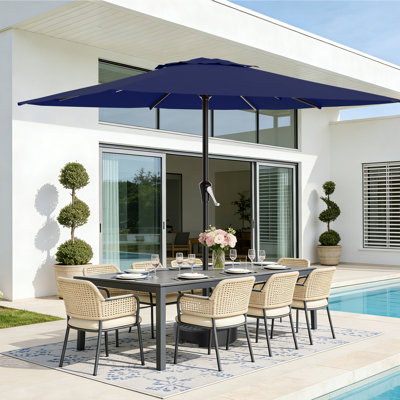 8x10 FT Rectangular Patio Umbrella – UPF 50+, Heavy Duty Outdoor Umbrella