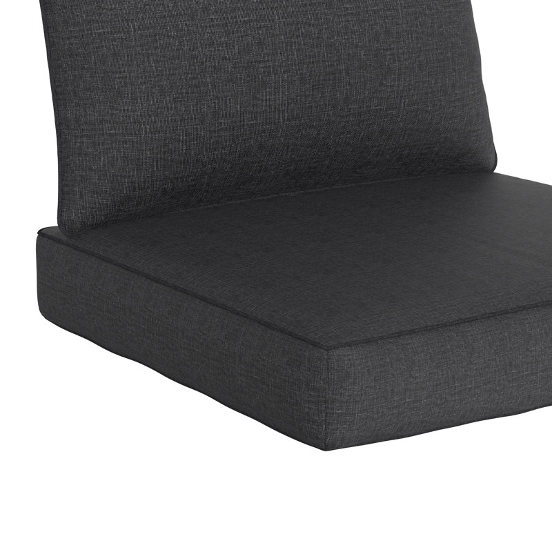Meridian Outdoor Stylish Deep Seating Backrest and Cushion Set, Polyester, Blue