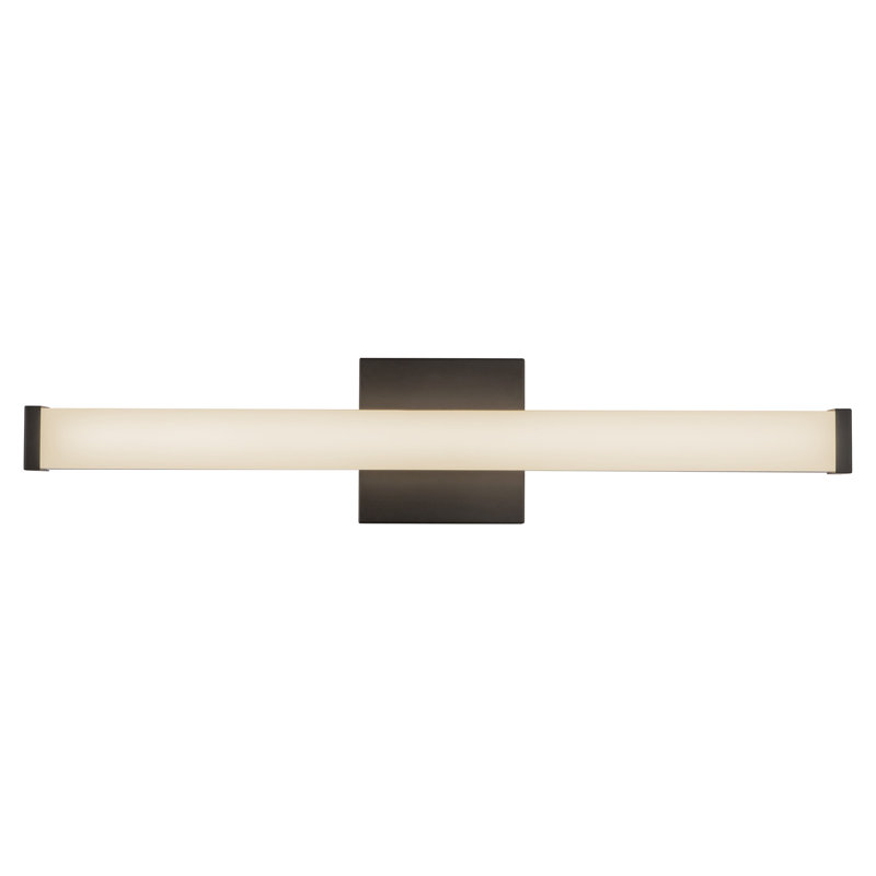 Geri 24-in Black dimmable LED Wall Sconce, Matte Black