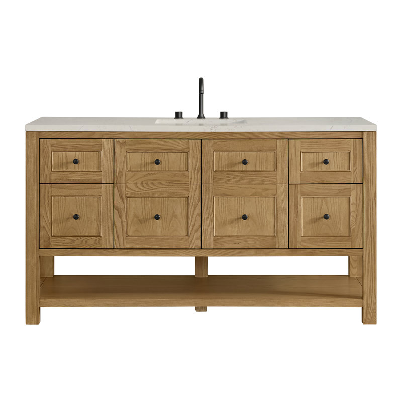 Breckenridge 60 in. Single Vanity, Light Natural Oak, Siberian, Widespread