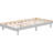 Modern Grey Twin Size Bed Frame With Floating Appearance In A Platform For Comfortable Rest