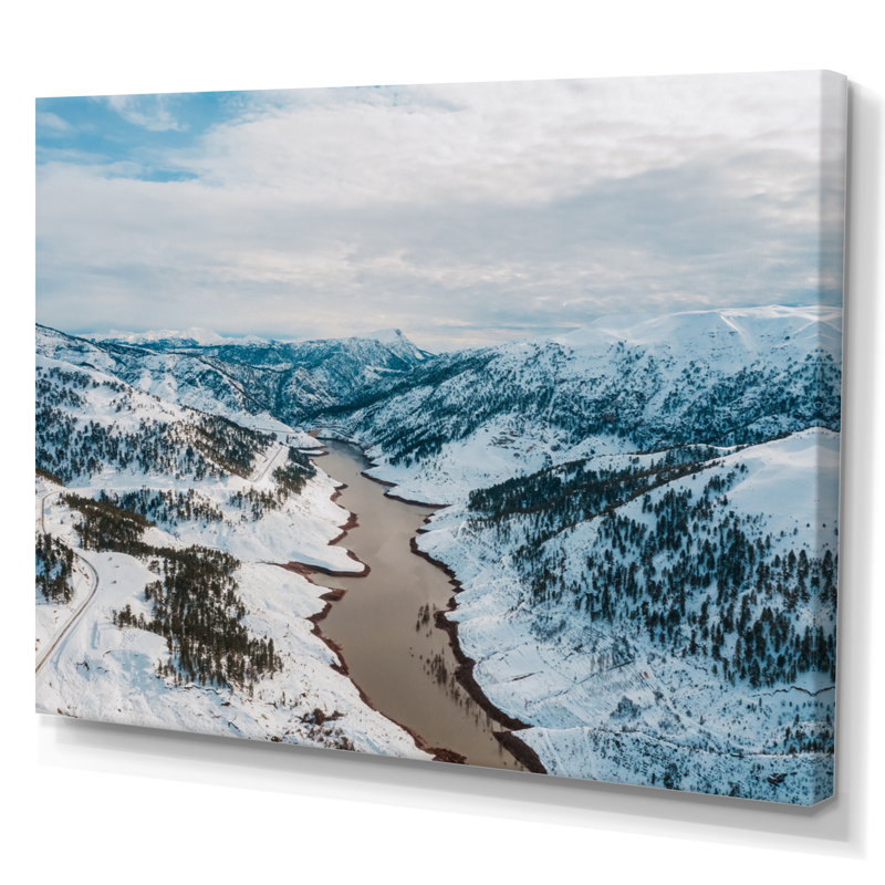 Impression sur toile Icy Alaskan Wilderness II, H 12 po x l 20 po x P 1 po, Toile tendue