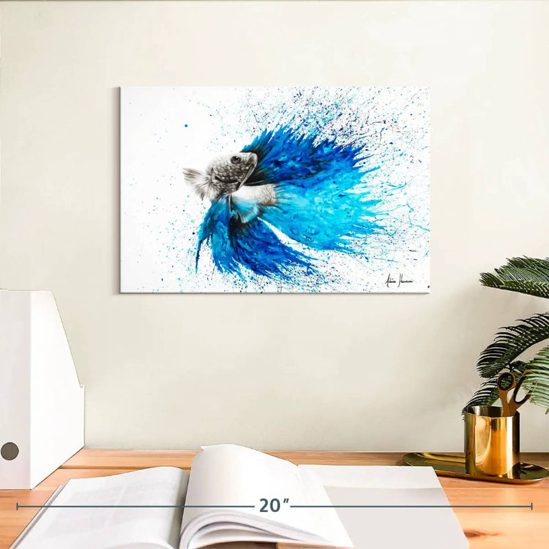 Brampt Phthalo Fish Tail, 8" H x 12" W