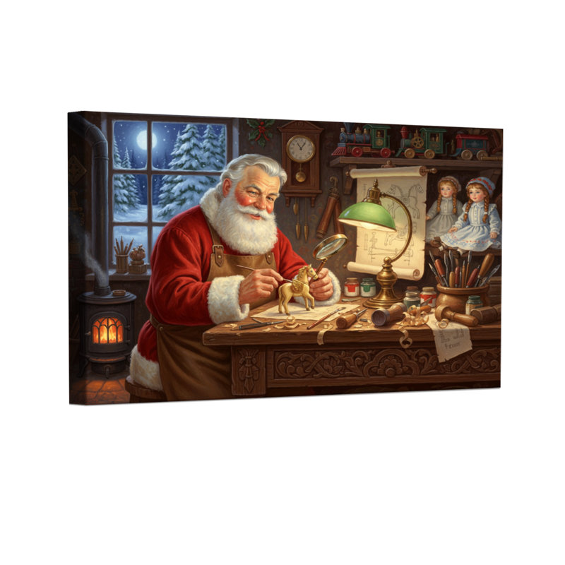 Ensemble de 3 reproductions d'art sur toile de Noël, H 16 po x l 24 po