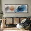 «Abstract Blot in Blue and Brown», reproduction d'art sur toile encadrée très grande-52435680-52435688