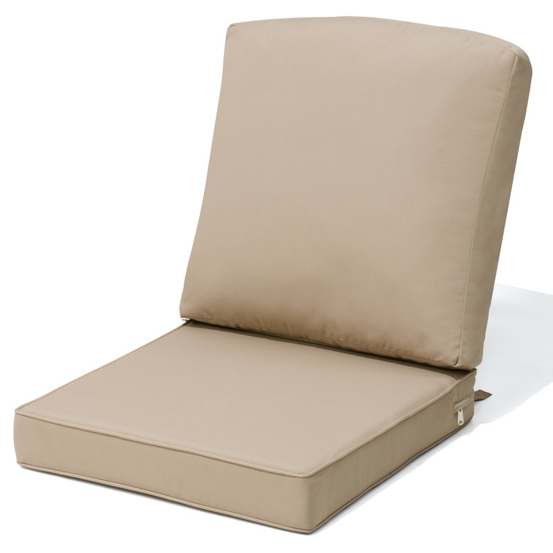  Ebern Designs 21'' W X 22'' D X 3.5'' H Outdoor Seat / Back Cushion, Beige, 1