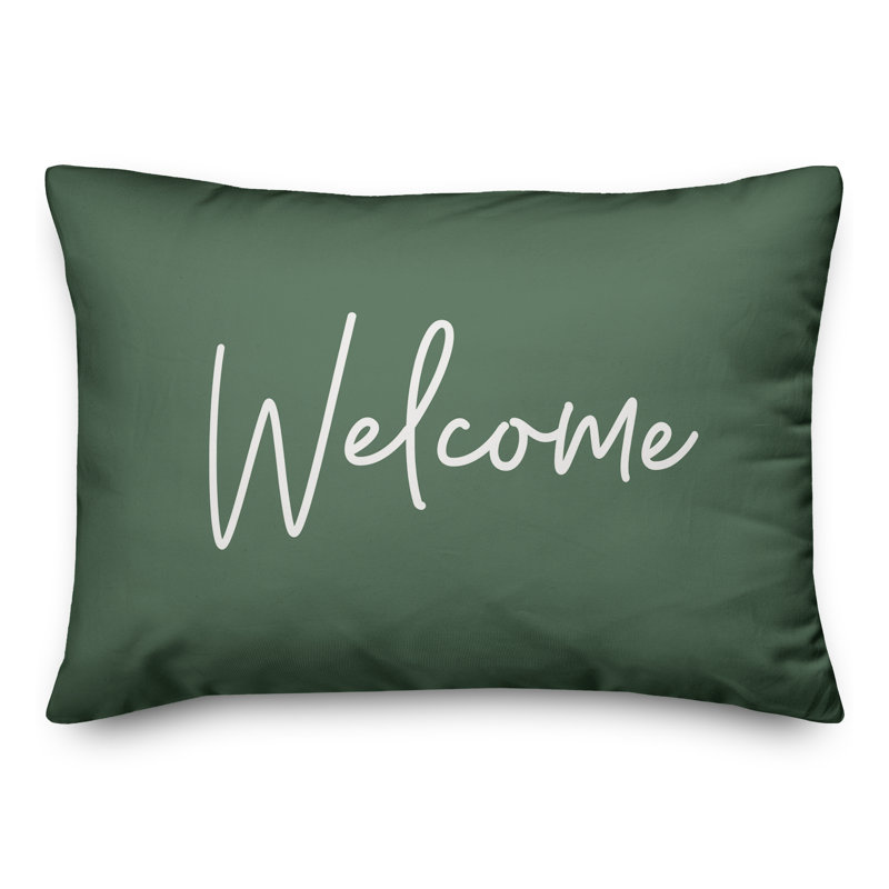 Outdoor Throw Pillow, Green