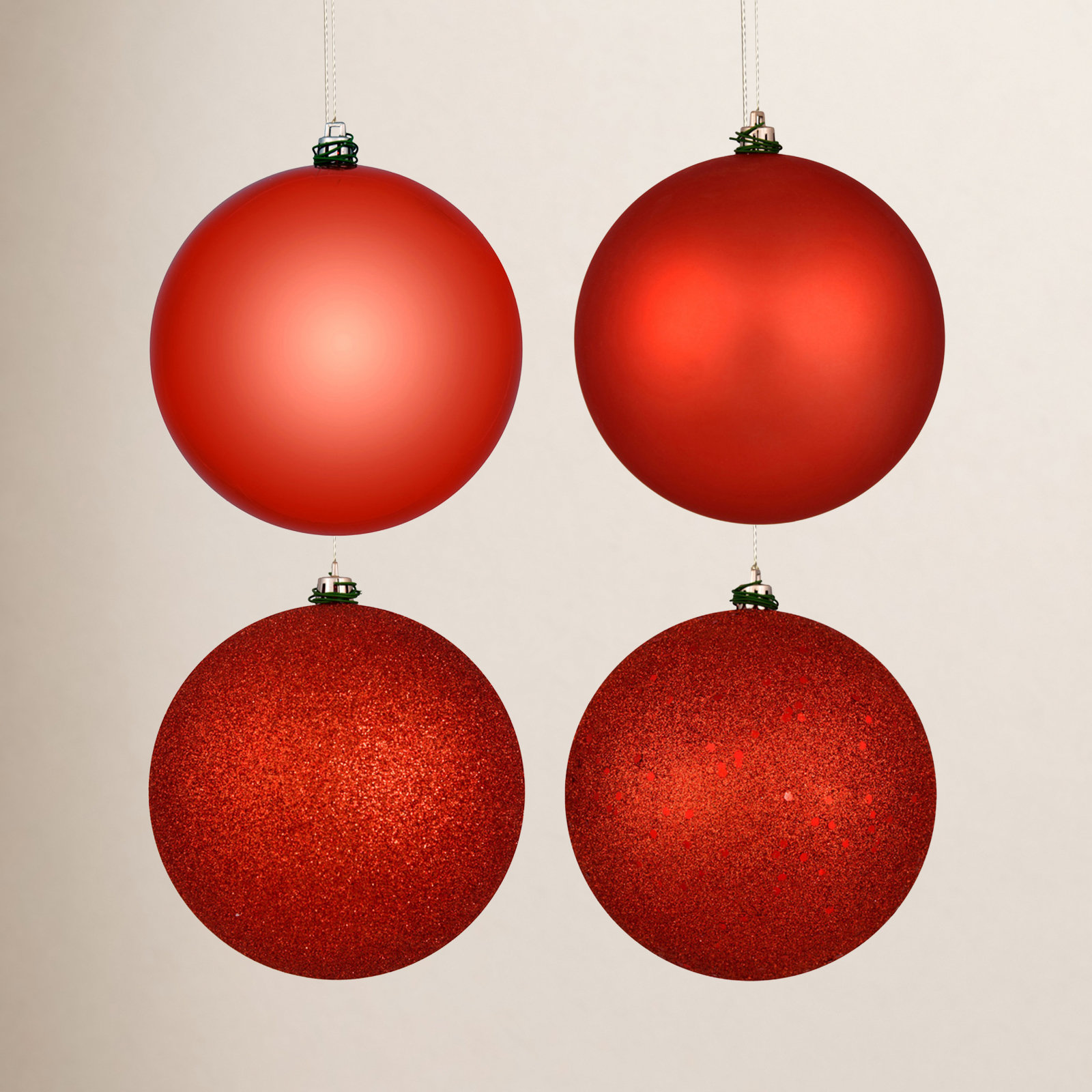 Holiday Décor Ball Ornament, 4" H x 4" W x 4" D, Bittersweet