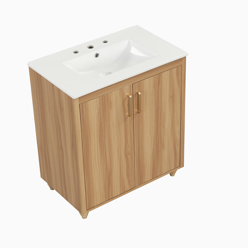 Meuble-lavabo simple 36 po avec comptoir en céramique Bayview