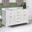 72" White Bathroom Vanity With Engineered Marble Top And Double Sinks