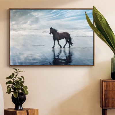 «Horse Motion VI», peinture sur toile encadrée