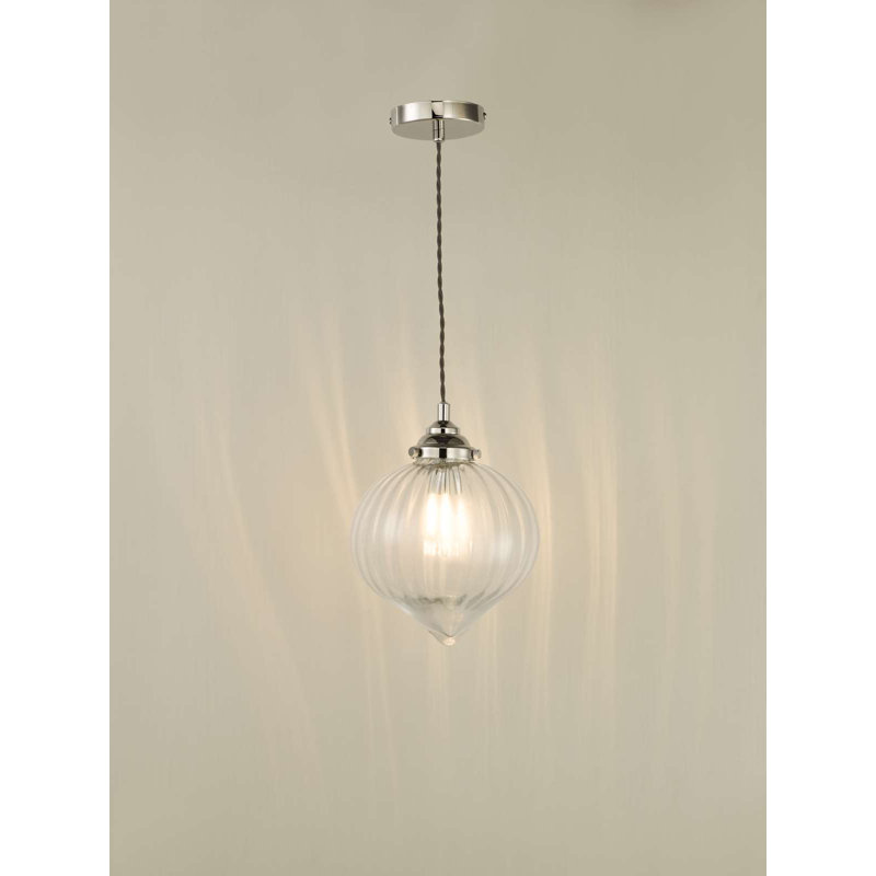 Abdimalik 1 - Light Pendant, Polished Nickel