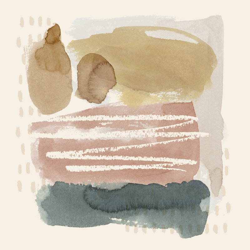 Ochre Echo I by Grace Popp - Wrapped Canvas Painting, 30cm H x 30cm W