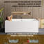 Bathtub, 59" Freestanding Bathtub, Square Soaking Tub For Bathroom