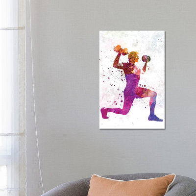 " Man Exercising Weight Training Workout Fitness " by Paul Rommer Painting Print