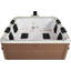 MSpa Round Plug and Play Hot Tub in Brown