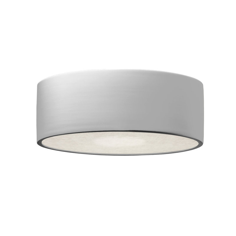Ceramic LED Flush Mount, Gloss White