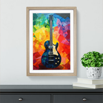 Guitar Colour Field - Framed Print
