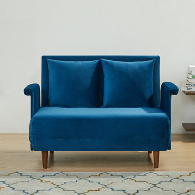 Shivani 47.645'' Velvet Sofa Bed