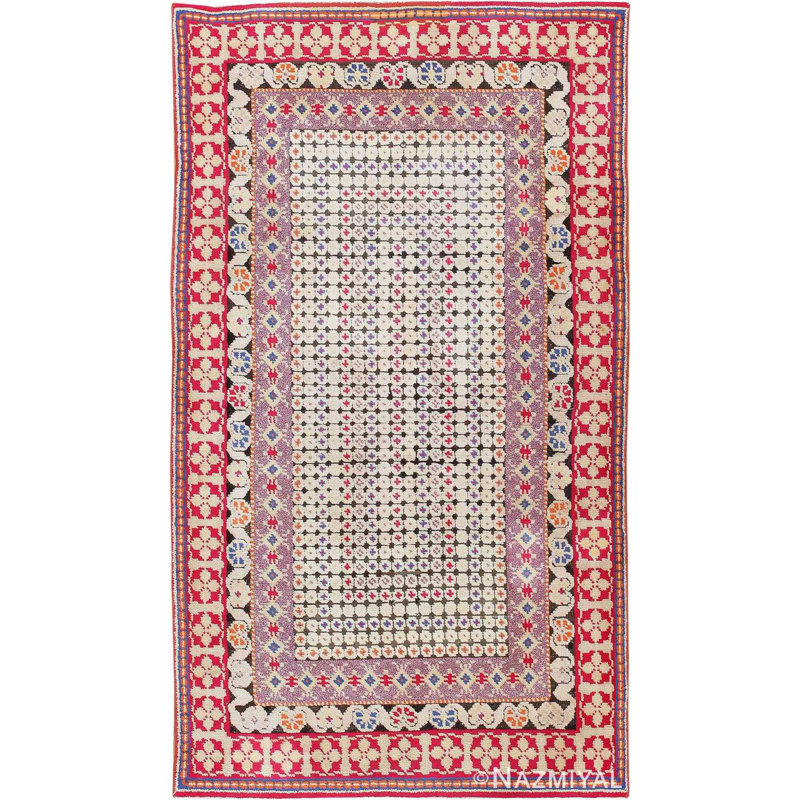 Petit tapis d'Ukraine aux tons de bijoux